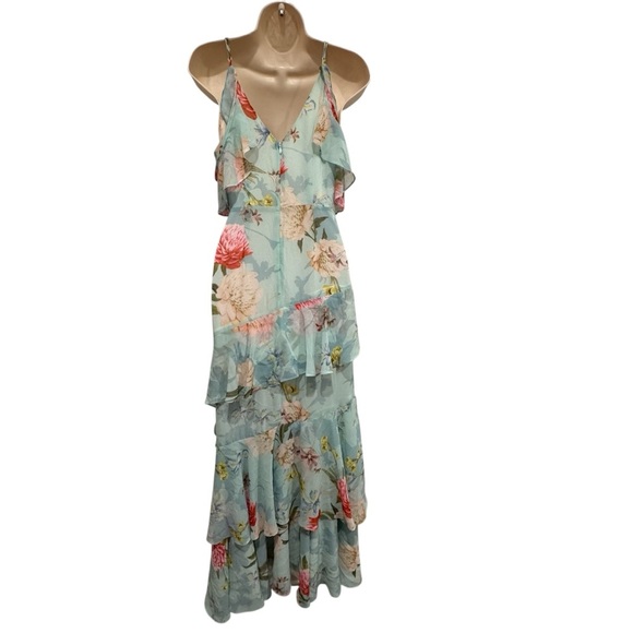 Yumi Kim Revolve Heart's Desire Tiered Ruffle Maxi Dress Size S - Picture 5 of 14